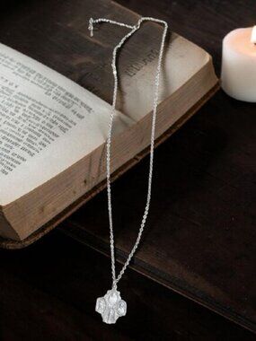 Silver Religious Cross Necklace Saints Pendant Catholic Christian Jewelry Faith